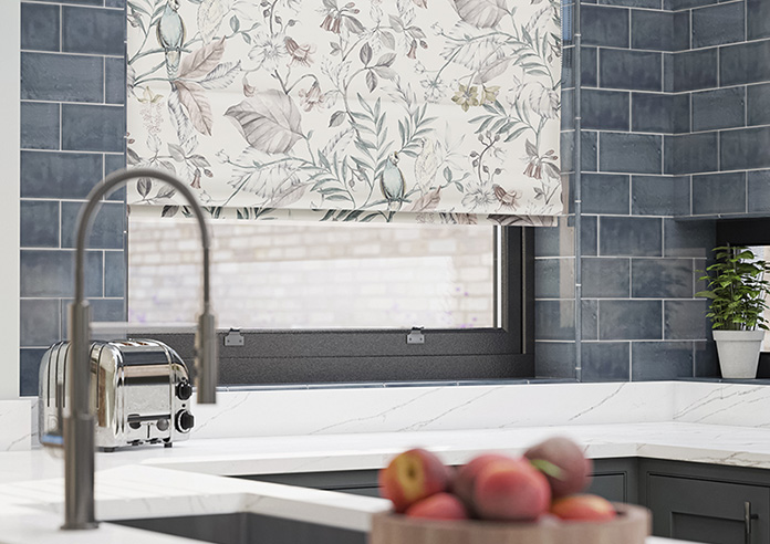 Iquitos, Dove Grey - Motorised Roman Blind - Image 5